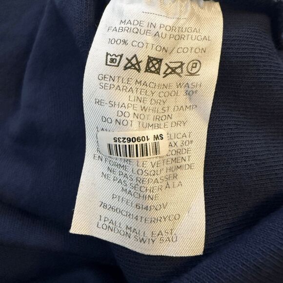 Orlebar Brown Mens Washed Tailor Fit Towelling Resort Polo Shirt Blue Size Large - Picture 8 of 10